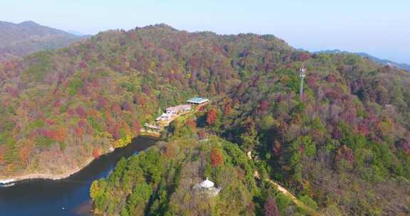 武汉木兰天池风景区深秋风光