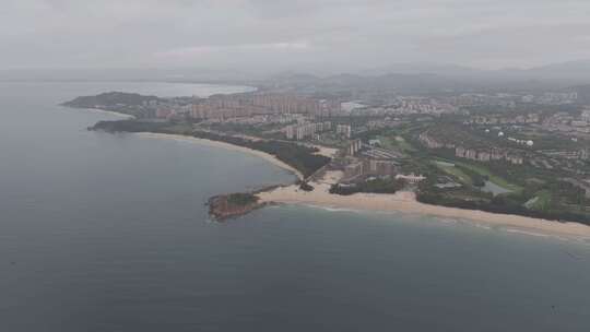 海南陵水龙头岭海岸沙滩航拍