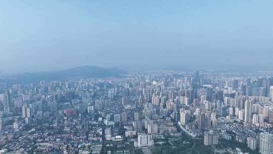 广州城市大景航拍天河区高空全景建筑风光