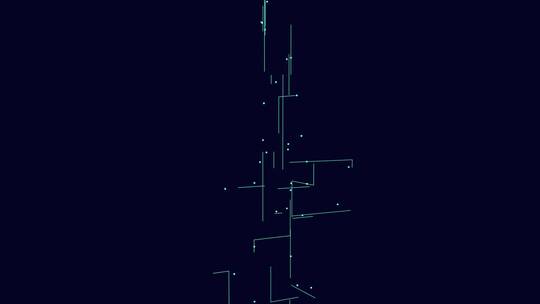 三维科技感电路板生长线条场景