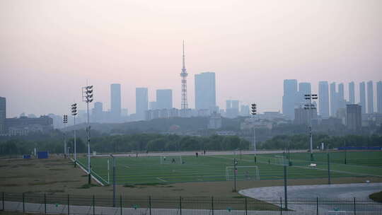 长沙马栏山鸭嘴公园夕阳