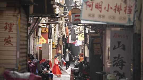 厦门开元路老街城市街道人文光影