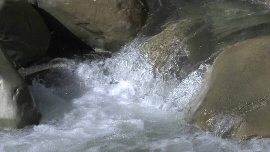 瀑布水流的特写镜头视频素材模板下载