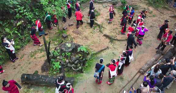 翁丁佤族原始部落拉木鼓祭祀活动