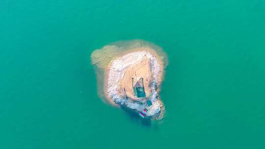 大自然水库湖泊航拍