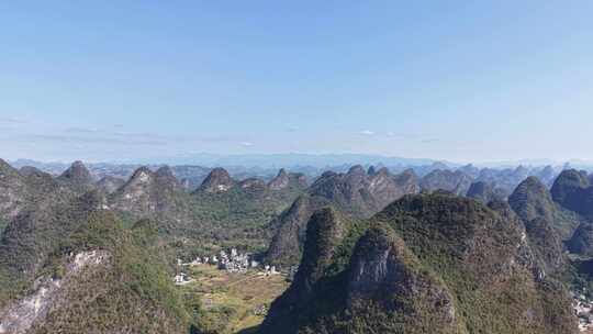 桂林阳朔十里画廊桂林山水风光航拍