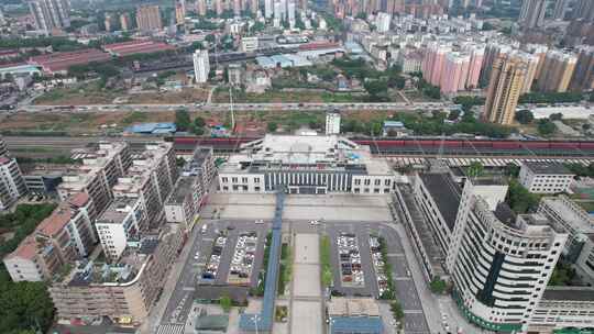 湖北荆门火车站荆门站航拍