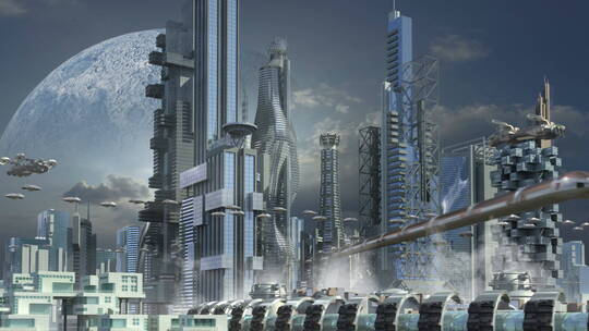 未来科幻城市的建筑