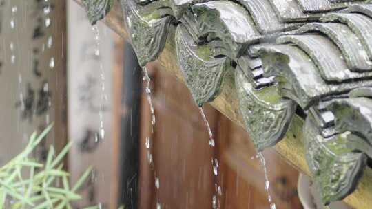 雨中江南古建筑