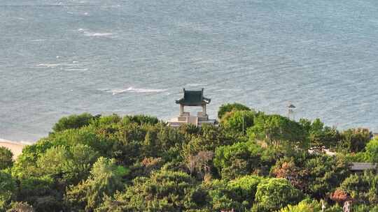 航拍北戴河鸽子窝湿地公园