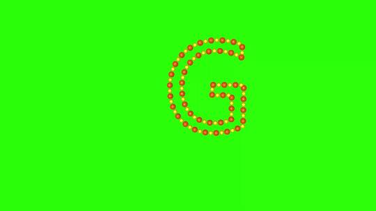 小球转动字母G动画设计视频素材模板下载
