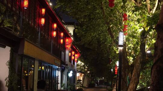 杭州城北大兜路历史街区夜景