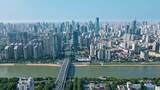 武汉长江城市高楼CBD高清在线视频素材下载
