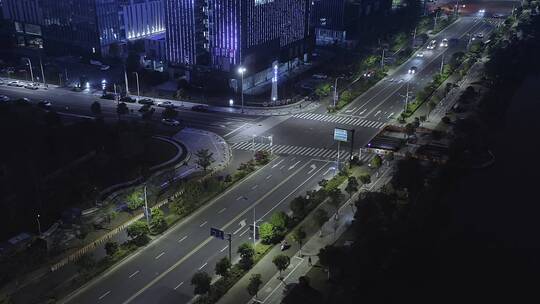 城市道路夜景,上虞e游小镇,浙大网新科创