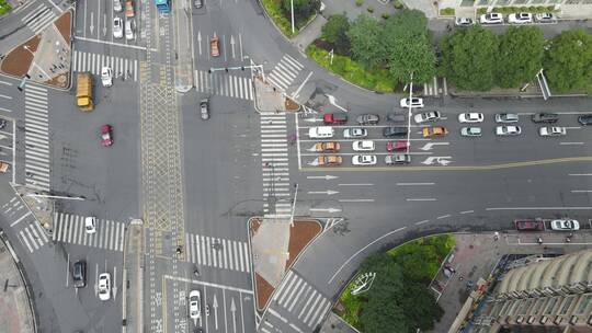 城市航拍湖南株洲城市交通