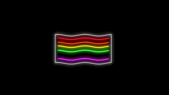 LGBTQ骄傲霓虹灯元素