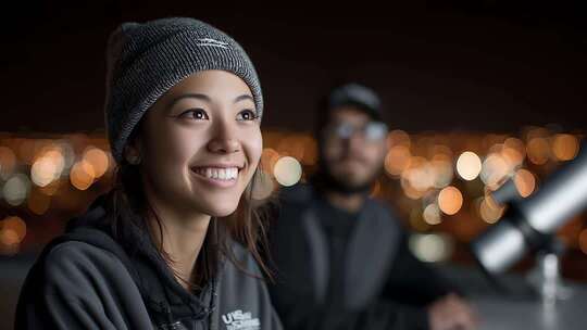 笑容绽放幸福瞬间感受快乐人生