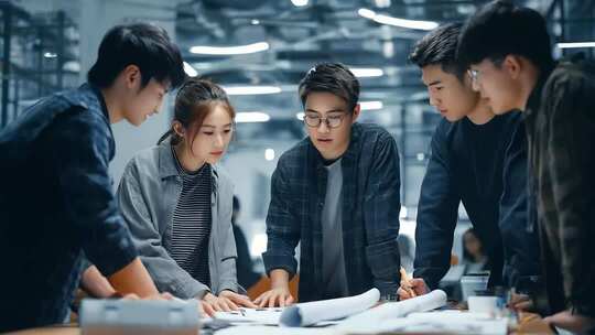 商务精英团队合作