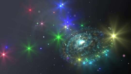 4k星系闪闪发光的星星叠加背景