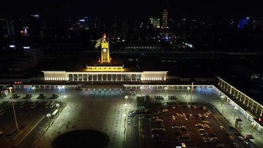 航拍城市建筑高楼交通桥梁地标风景