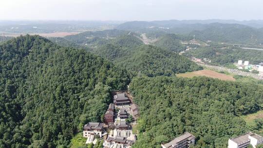 旅游景区湖南湘潭昭山风景区4A景区航拍视频素材模板下载