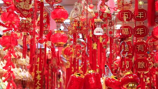春节元宵节喜庆红色挂件