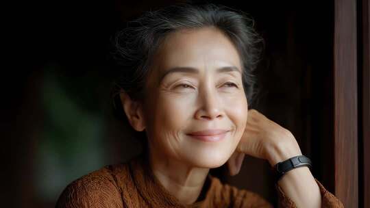 优雅成熟女性的微笑与期盼