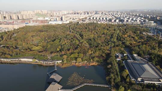 旅游景区江苏徐州汉文化园4A景区航拍