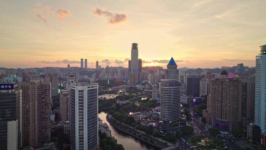 贵阳市南明区夕阳航拍