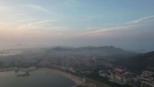 山东烟台长岛著名岛屿旅游景区航拍