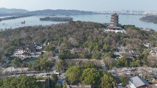 杭州西湖风景区航拍