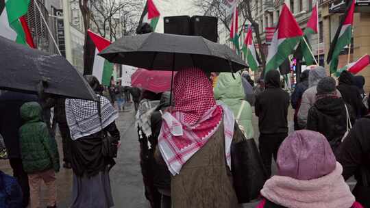 巴以冲突游行 抗疫 支持巴勒斯坦