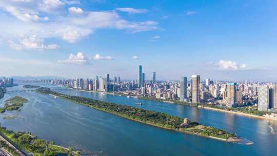 4K航拍长沙橘子洲头