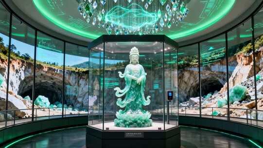 博物馆翡翠玉雕展品
