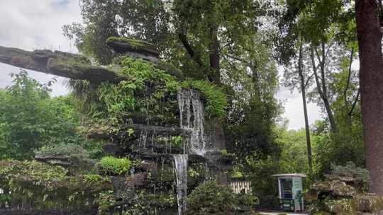 假山流水场景美陈