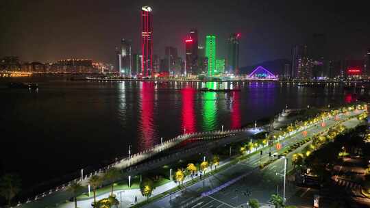 珠海湾仔十字门夜景