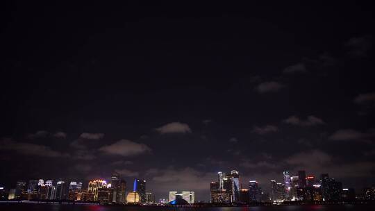 杭州钱江新城城市阳台夜景