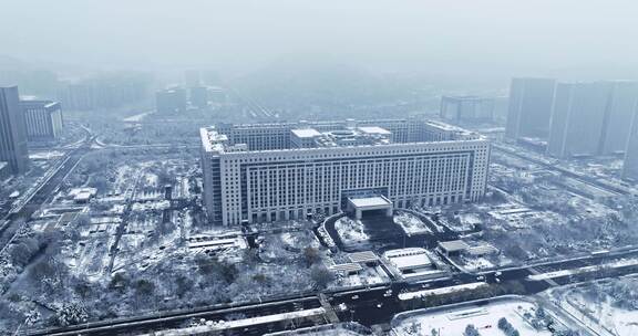 济南高新区雪景