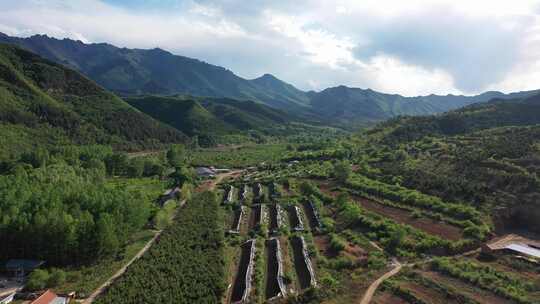 航拍乡村振兴  美丽乡村  绿水青山