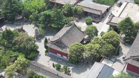 航拍洛阳龙门十寺之一广化寺