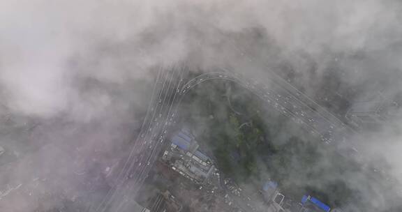 上海疫情平流雾绝美天气航拍