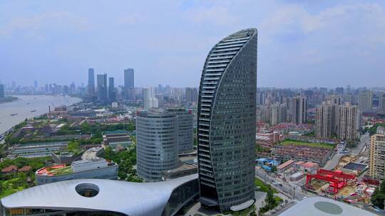 上海杨浦滨江国际大厦航拍
