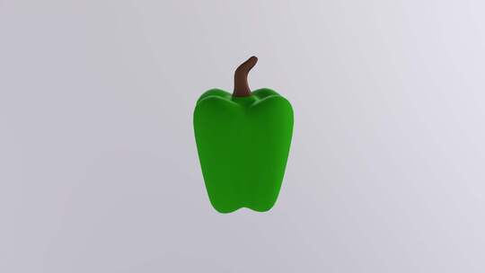 Green Pepper 3d物体旋转循