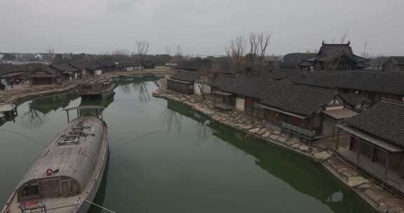 昆山清明上河图秘境江南水乡古镇河道