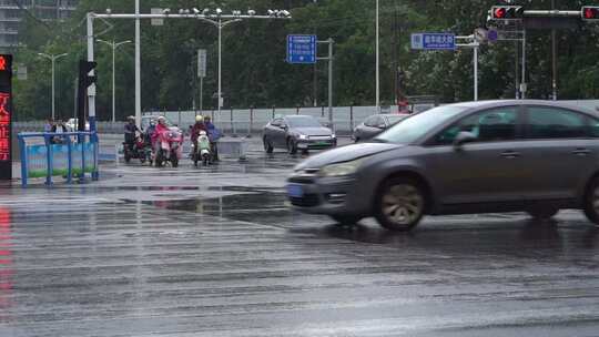 雨天 下雨 城市风光 写意 台风 雨中景色