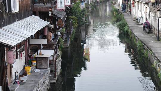 绍兴书圣故里题扇桥水乡风景4K视频