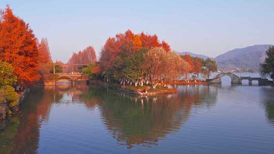 杭州湘湖秋天风景