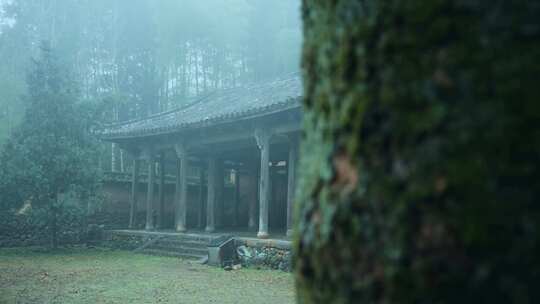 丽水景宁云中大漈时思寺航拍