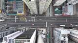香港高楼交通俯拍高清在线视频素材下载