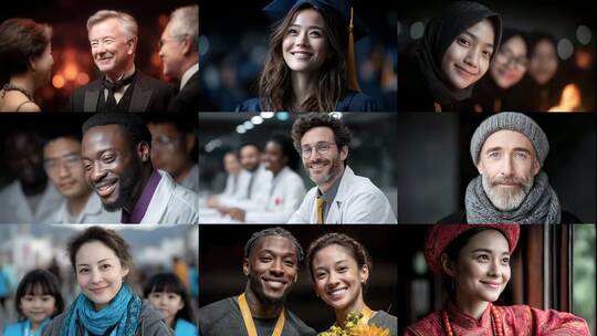 笑容洋溢幸福瞬间温暖治愈美好心情高清在线视频素材下载